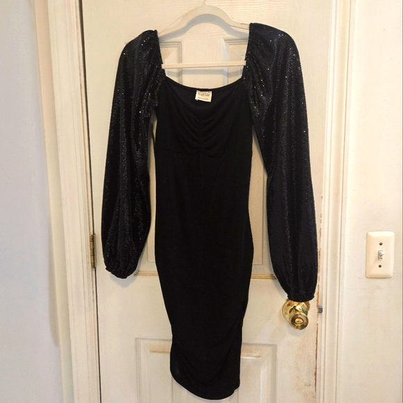 Peach Love NWT Black Dress Small - Picture 4 of 10